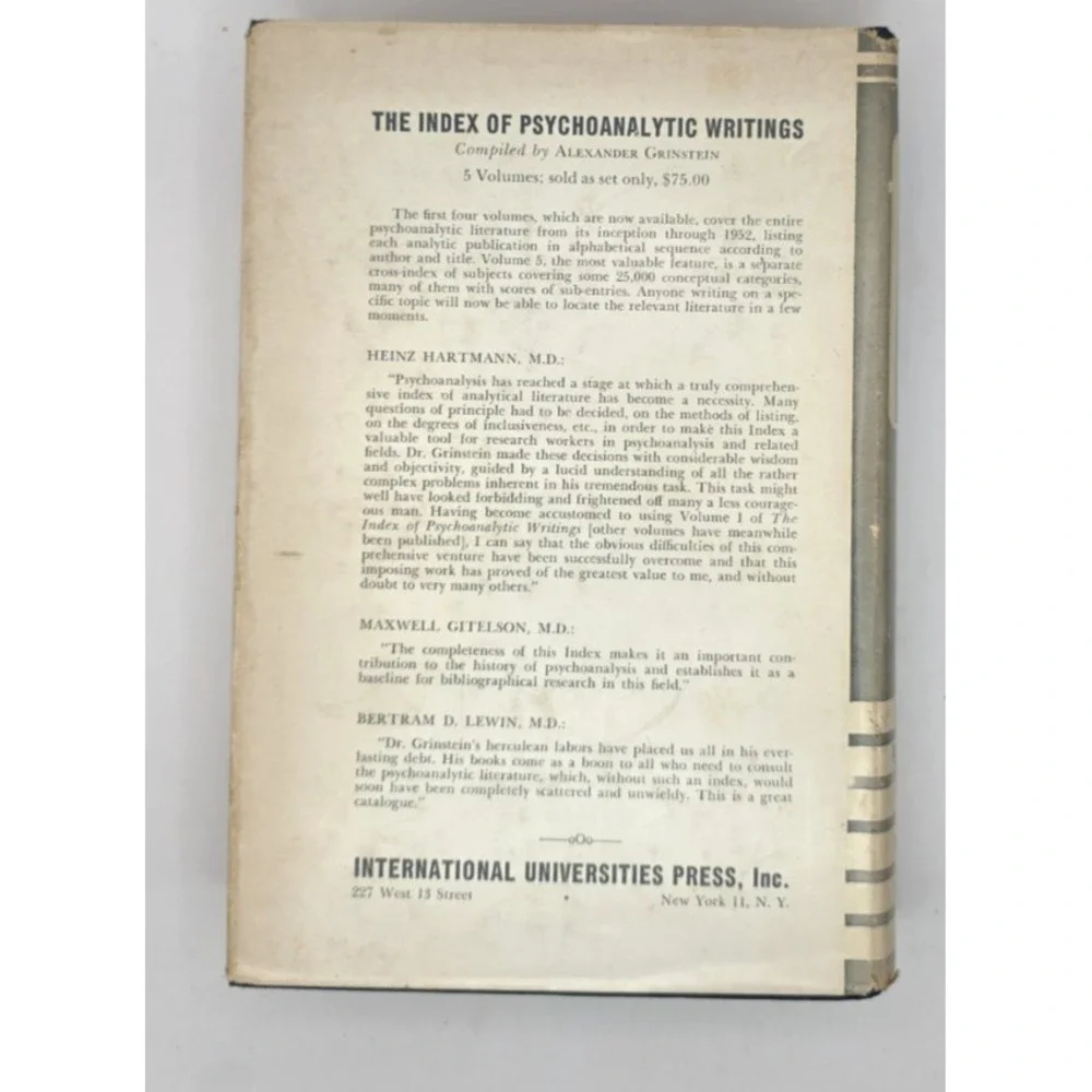 The Psychoanalytic Study‎ of the Child Vol XIII Hardcover w/DJ & Ephemera